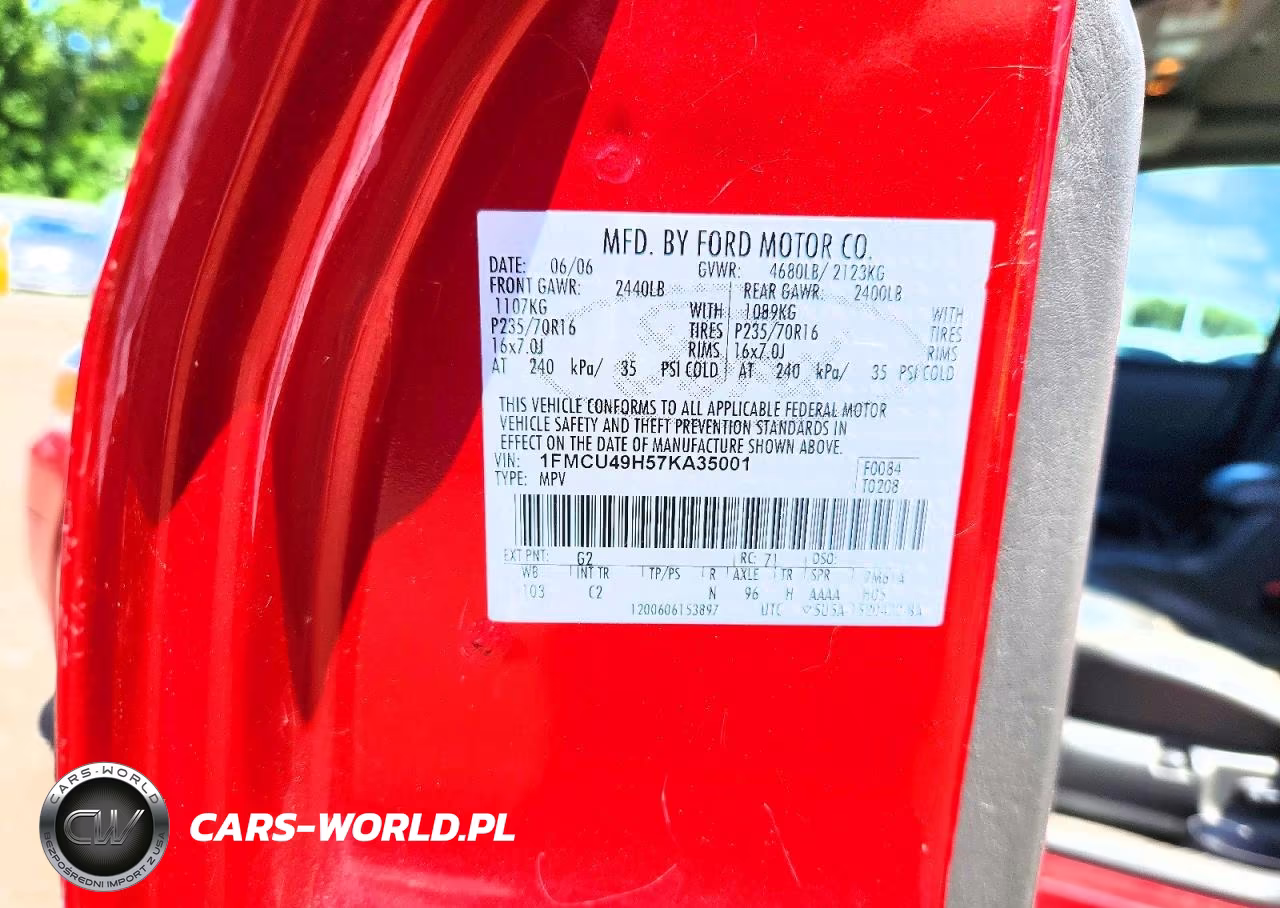 2007 Ford Escape Hev VIN:1FMCU49H57KA35001 - 13