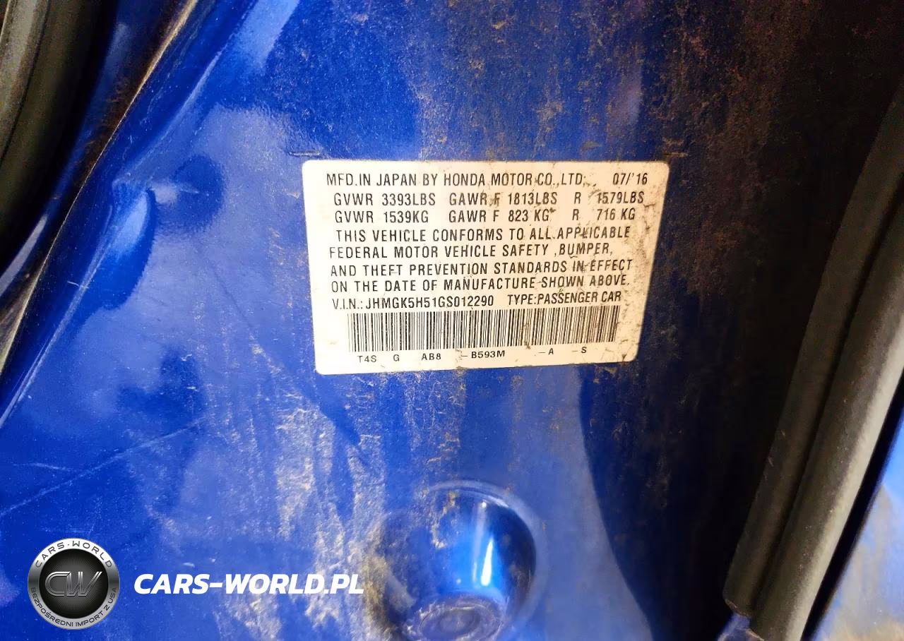 2016 Honda Fit Lx VIN:JHMGK5H51GS012290 - 12