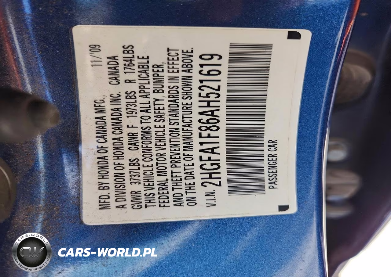 2010 Honda Civic Ex VIN:2HGFA1F86AH521619 - 12