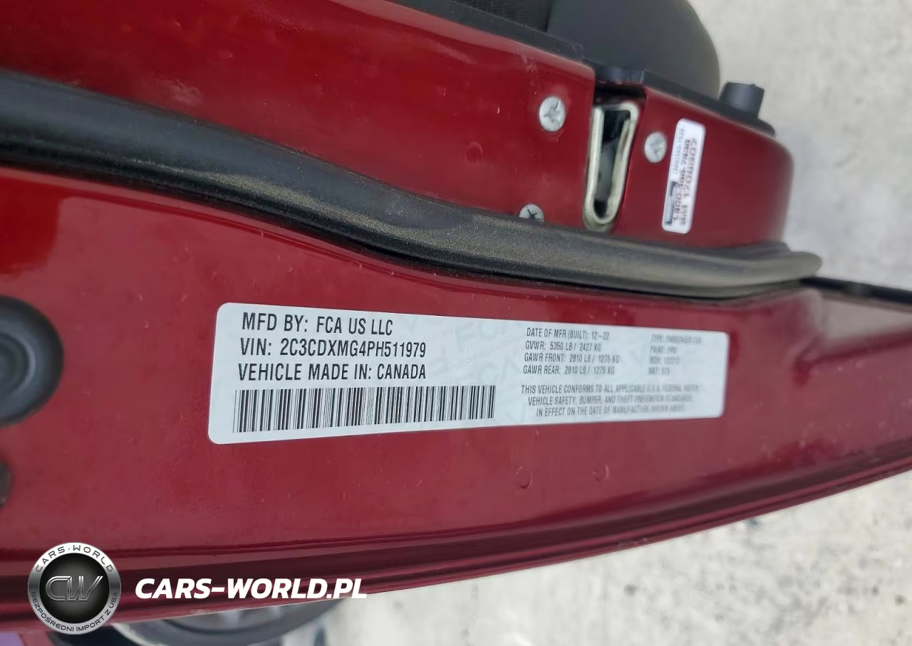 2023 Dodge Charger Gt VIN:2C3CDXMG4PH511979 - 12