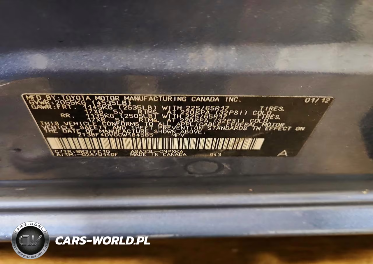 2012 Toyota Rav4 Base VIN:2T3BF4DV0CW184585 - 13