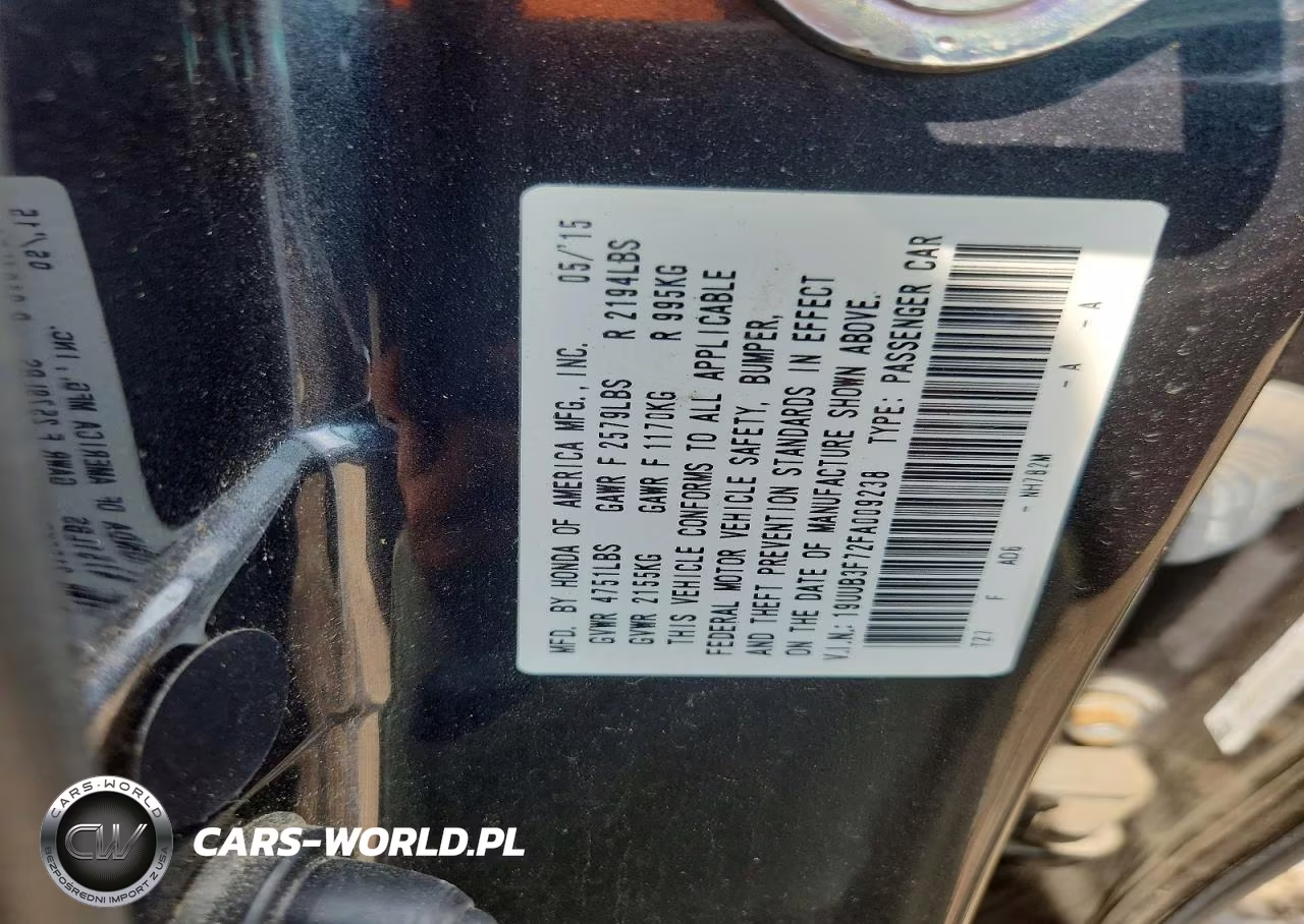 2015 Acura Tlx Advance VIN:19UUB3F72FA009238 - 12