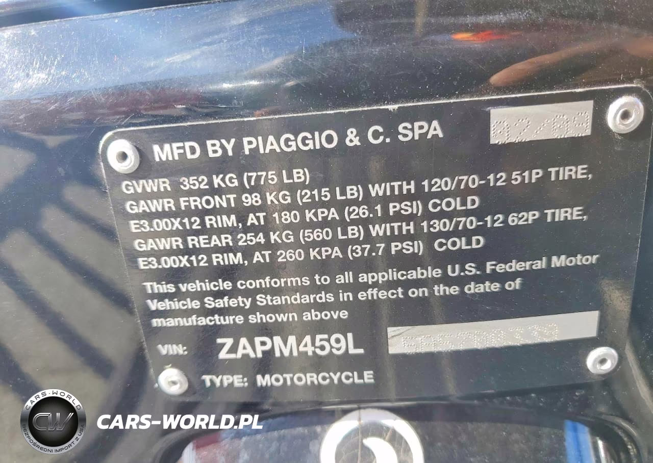 2010 Vespa Gts 300 Super VIN:ZAPM459L5A5700339 - 9