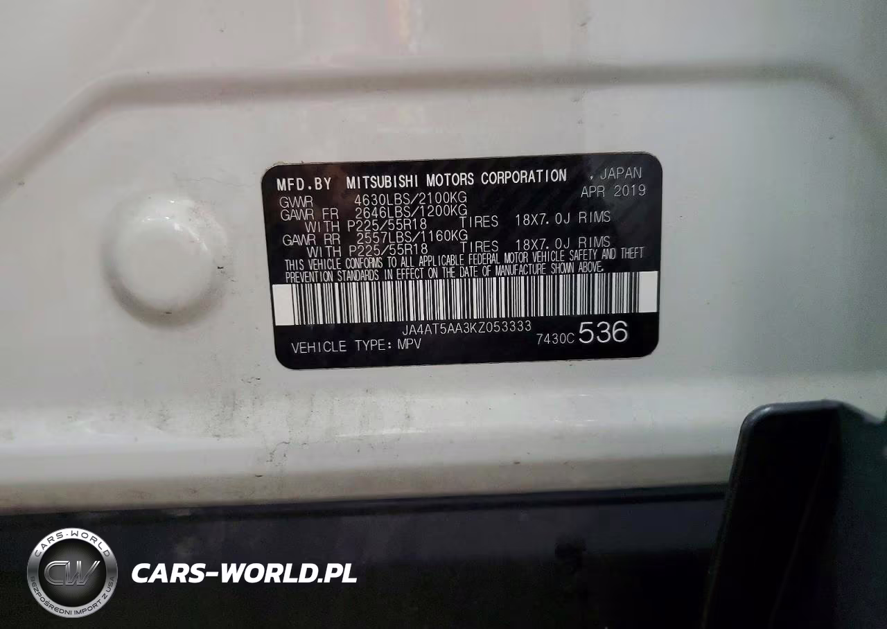 2019 Mitsubishi Eclipse Cross Se VIN:JA4AT5AA3KZ053333 - 12