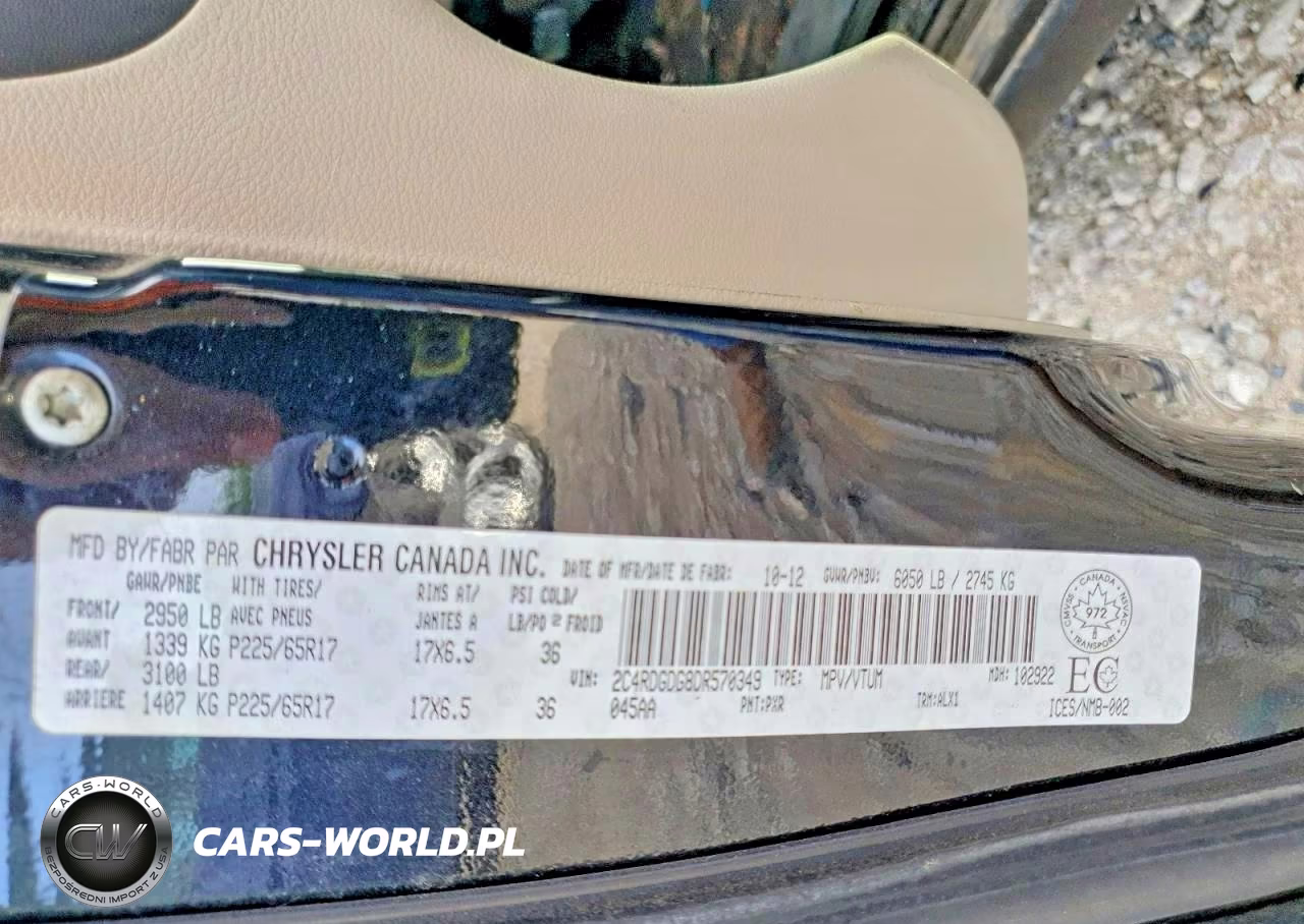 2013 Dodge Grand Caravan Crew VIN:2C4RDGDG8DR570349 - 13