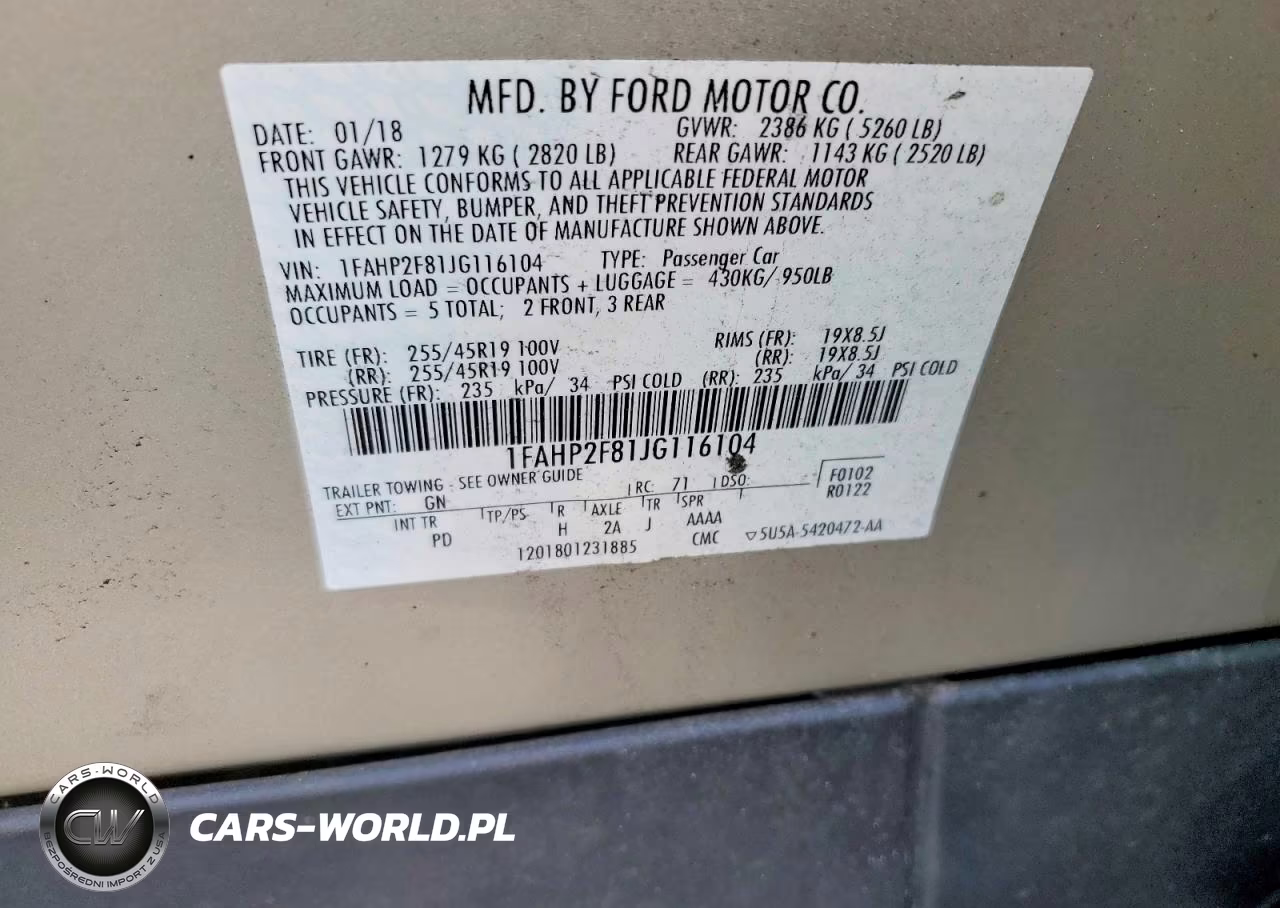 2018 Ford Taurus Limited VIN:1FAHP2F81JG116104 - 12