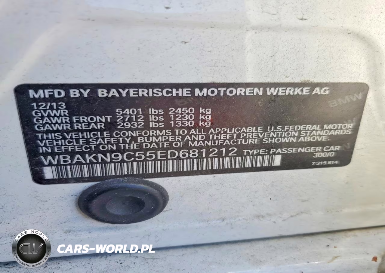 2014 BMW 550 I VIN:WBAKN9C55ED681212 - 12