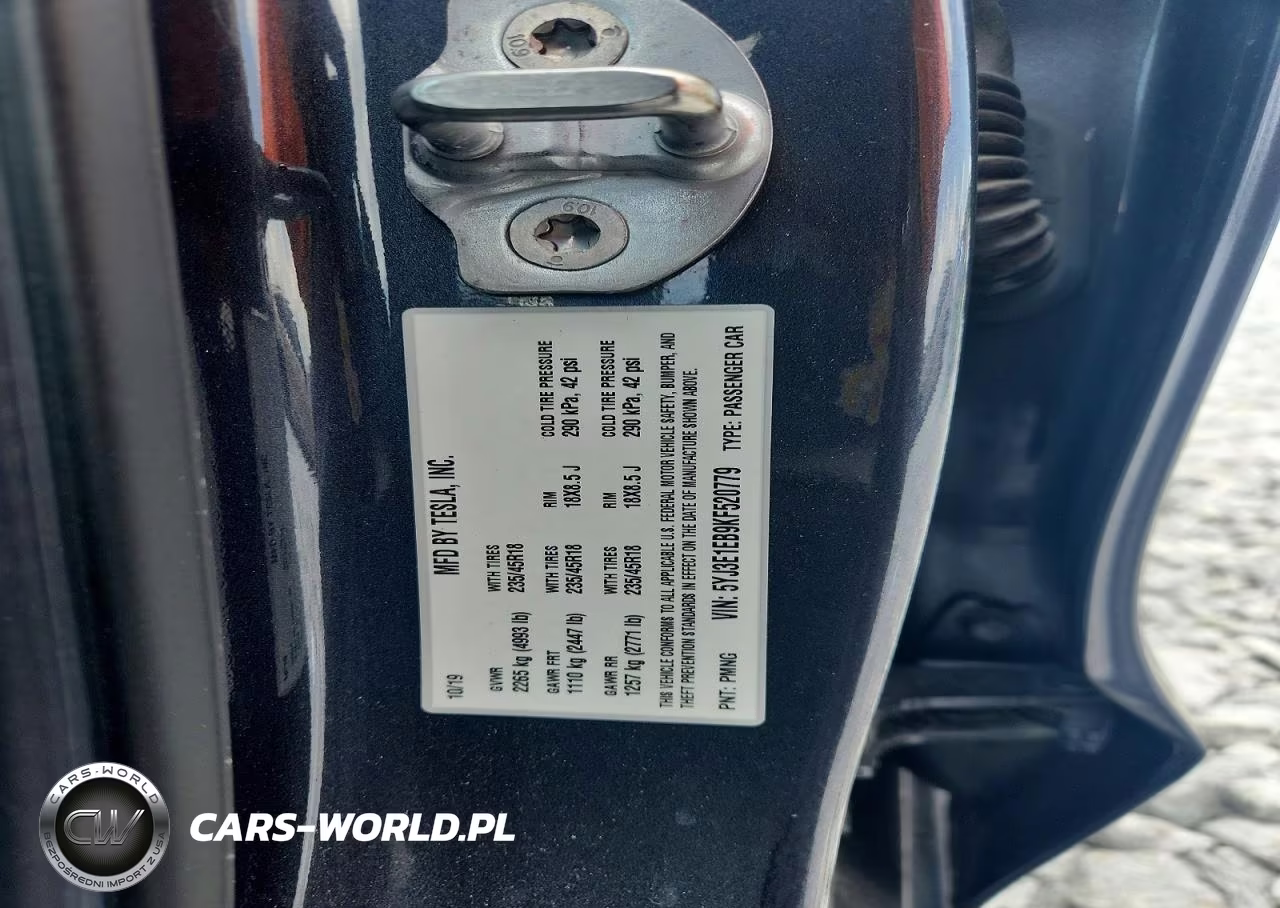 2019 Tesla Model 3 VIN:5YJ3E1EB9KF520779 - 12