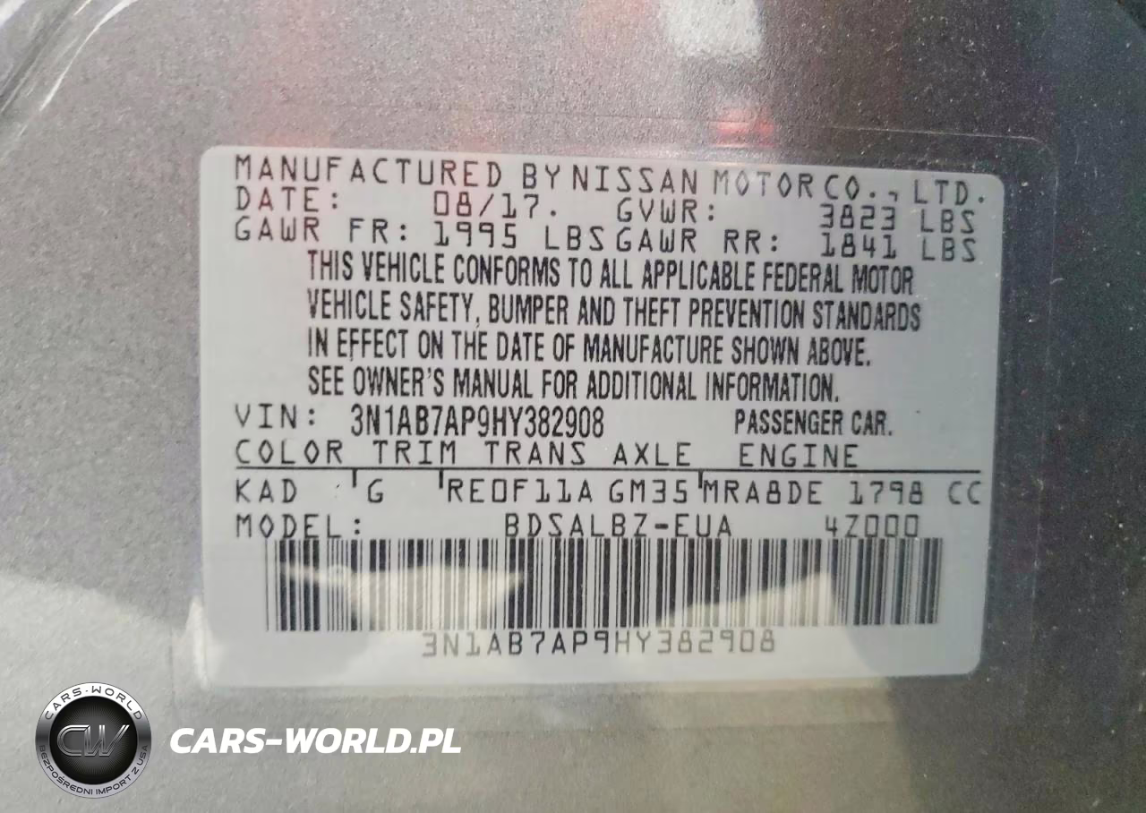 2017 Nissan Sentra S VIN:3N1AB7AP9HY382908 - 12