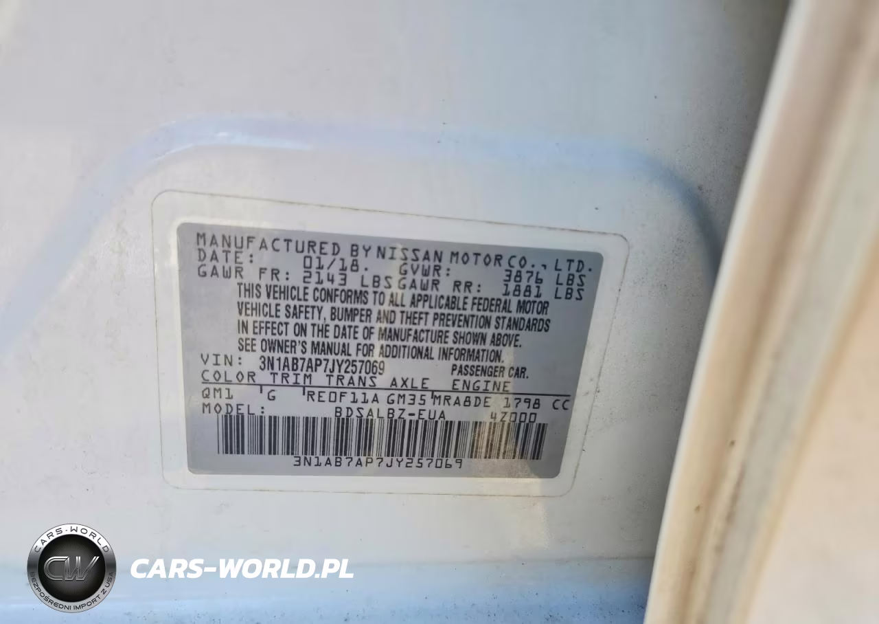 2018 Nissan Sentra S VIN:3N1AB7AP7JY257069 - 12