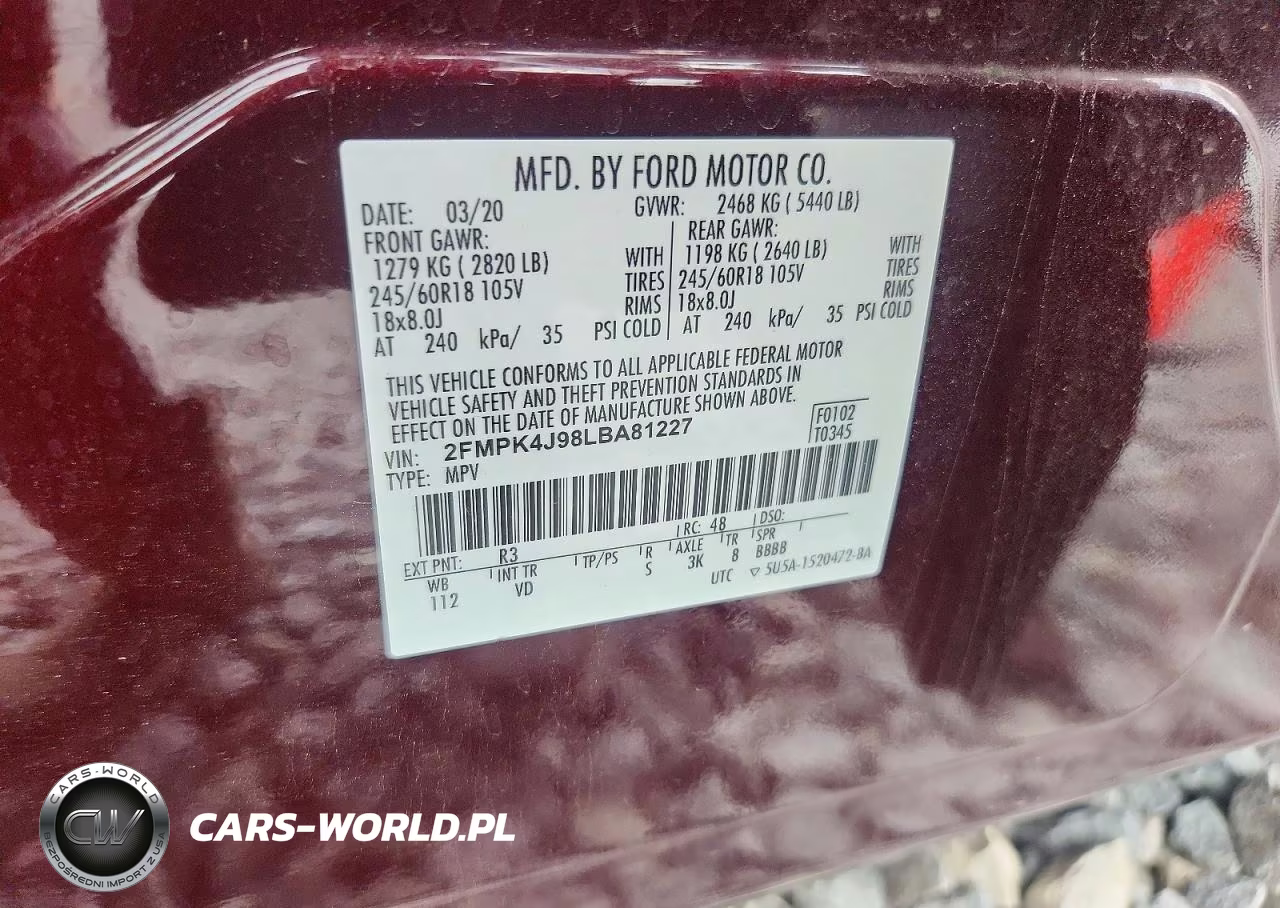2020 Ford Edge Sel VIN:2FMPK4J98LBA81227 - 13