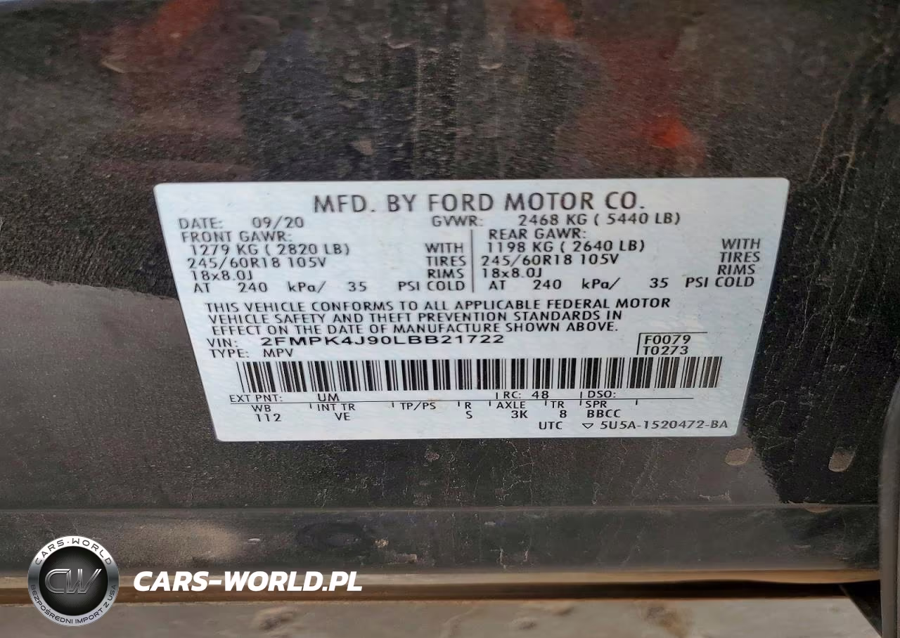 2020 Ford Edge Sel VIN:2FMPK4J90LBB21722 - 13