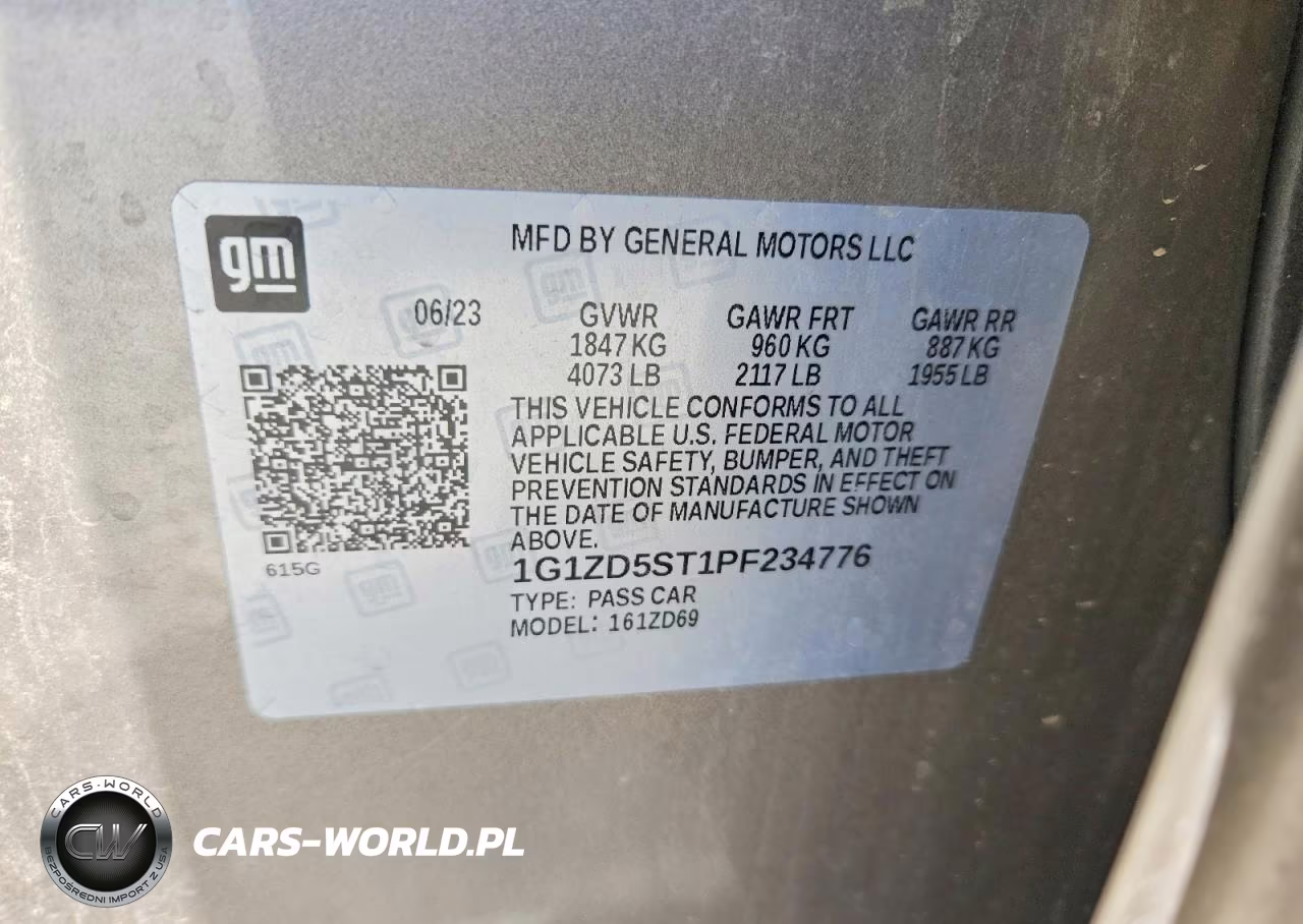 2023 Chevrolet Malibu Lt VIN:1G1ZD5ST1PF234776 - 12