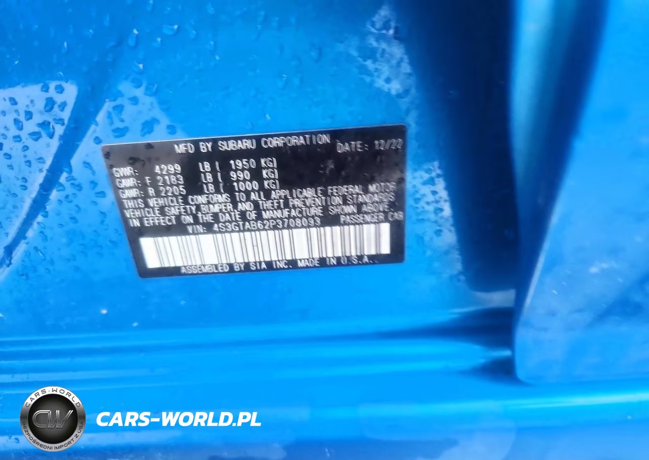 2023 Subaru Impreza VIN:4S3GTAB62P3708093 - 12