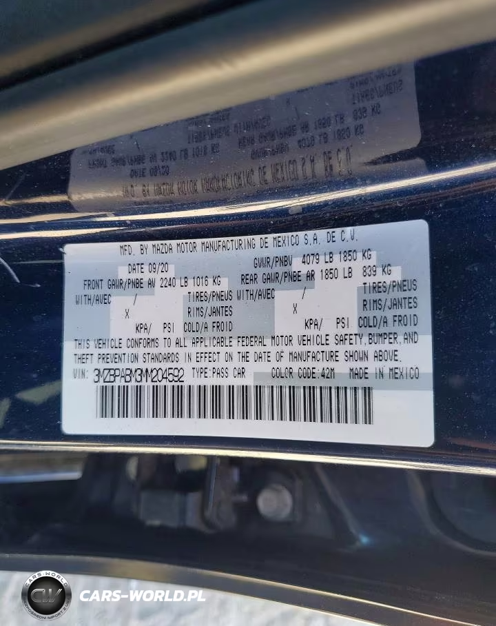 2021 Mazda 3 Select VIN:3MZBPABM3MM204592 - 12
