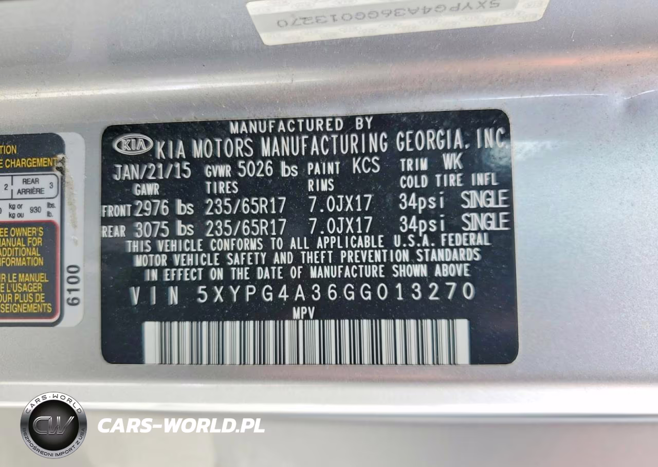 2016 Kia Sorento Lx VIN:5XYPG4A36GG013270 - 13