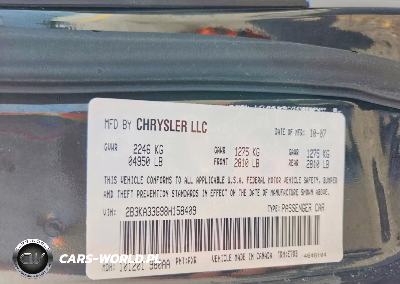 2008 Dodge Charger Sxt VIN:2B3KA33G98H158409 - 12