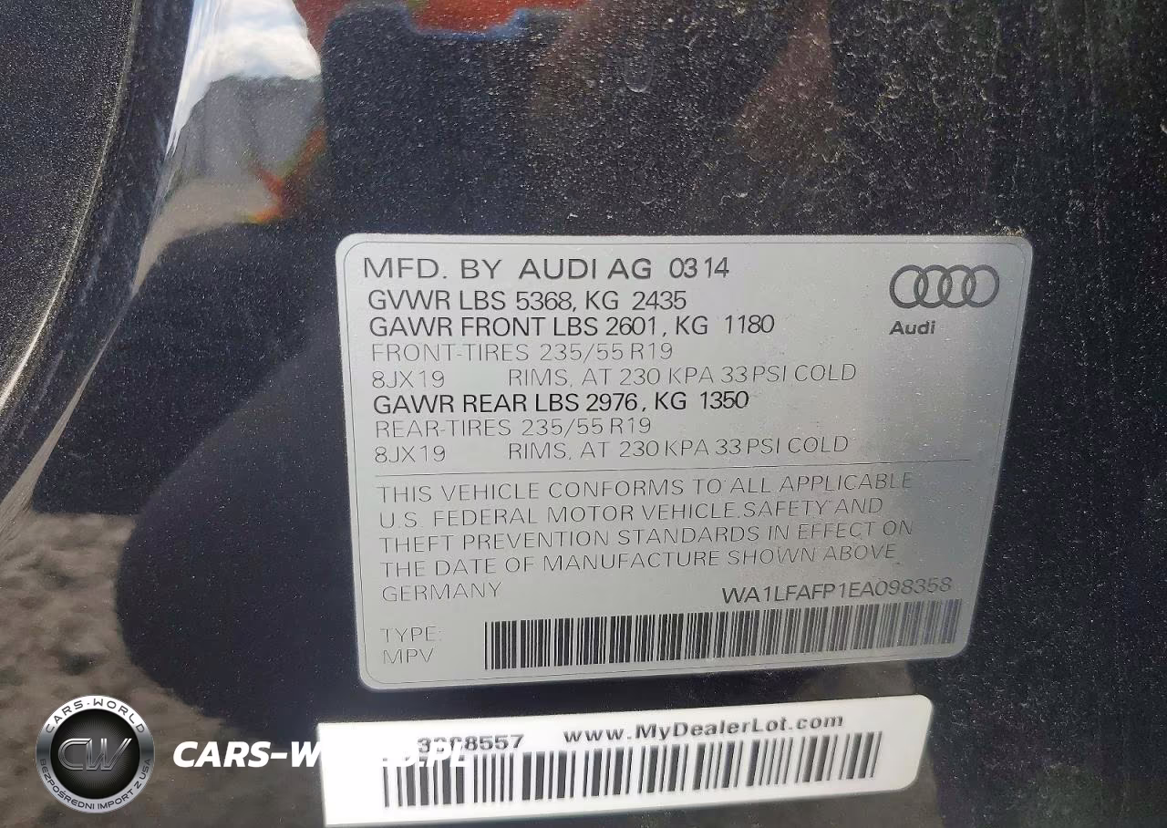 2014 Audi Q5 Premium Plus VIN:WA1LFAFP1EA098358 - 13