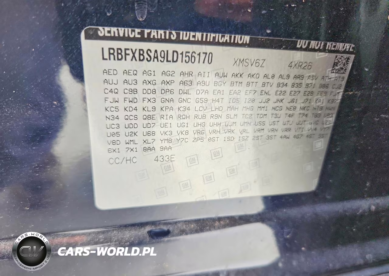 2020 Buick Envision VIN:LRBFXBSA9LD156170 - 13