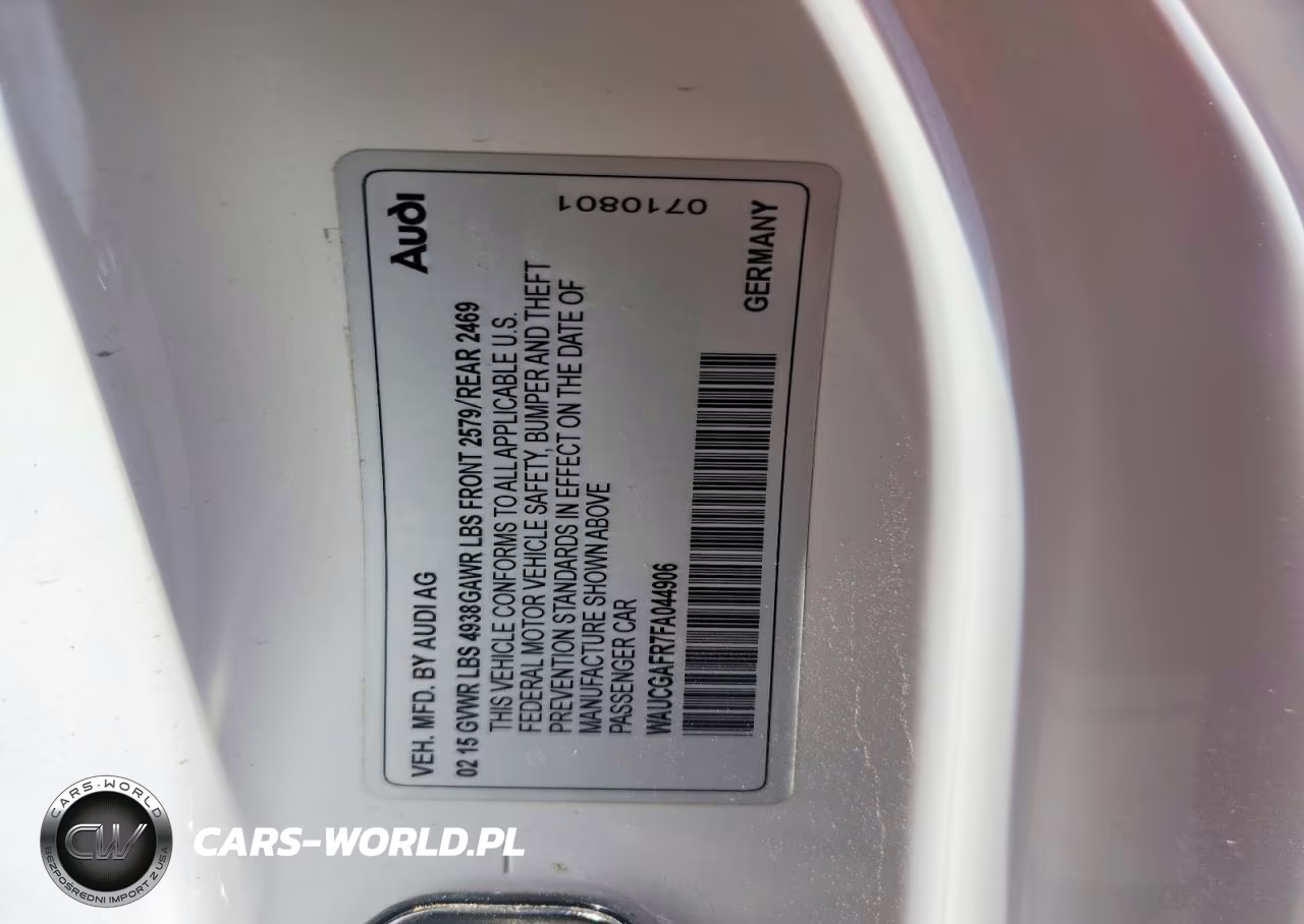 2015 Audi S5 Premium Plus VIN:WAUCGAFR7FA044906 - 12