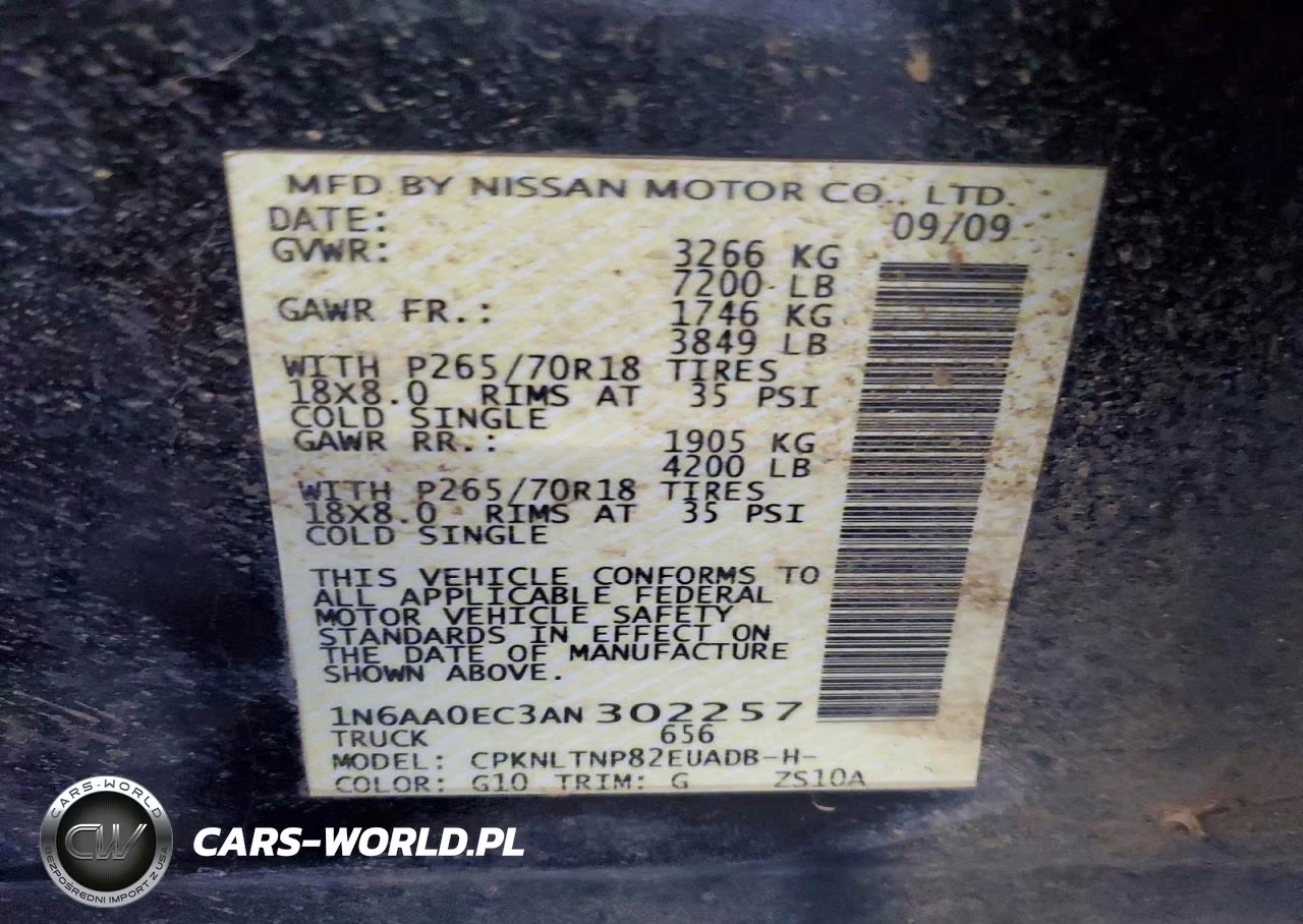 2010 Nissan Titan Se VIN:1N6AA0EC3AN302257 - 12