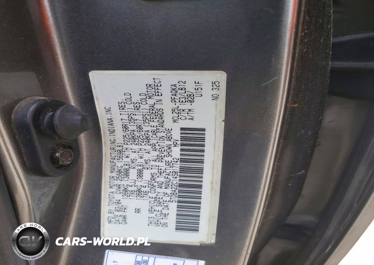 2004 Toyota Sienna Xle 7 Passenger VIN:5TDBA22C14S017742 - 13