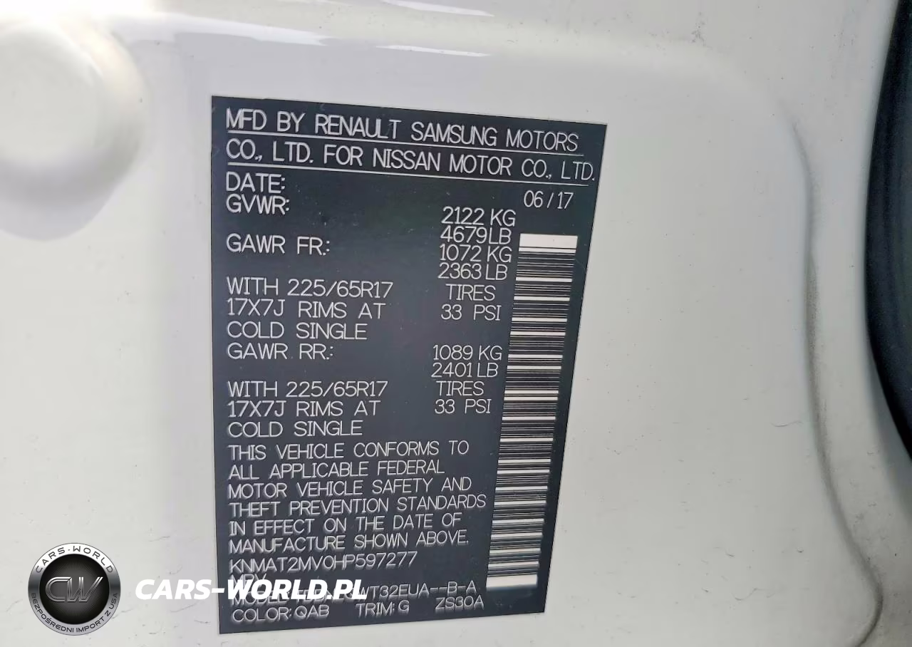 2017 Nissan Rogue Sv VIN:KNMAT2MV0HP597277 - 13