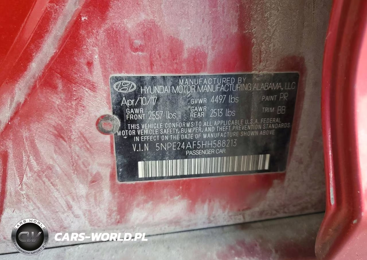 2017 Hyundai Sonata Se VIN:5NPE24AF5HH588213 - 12