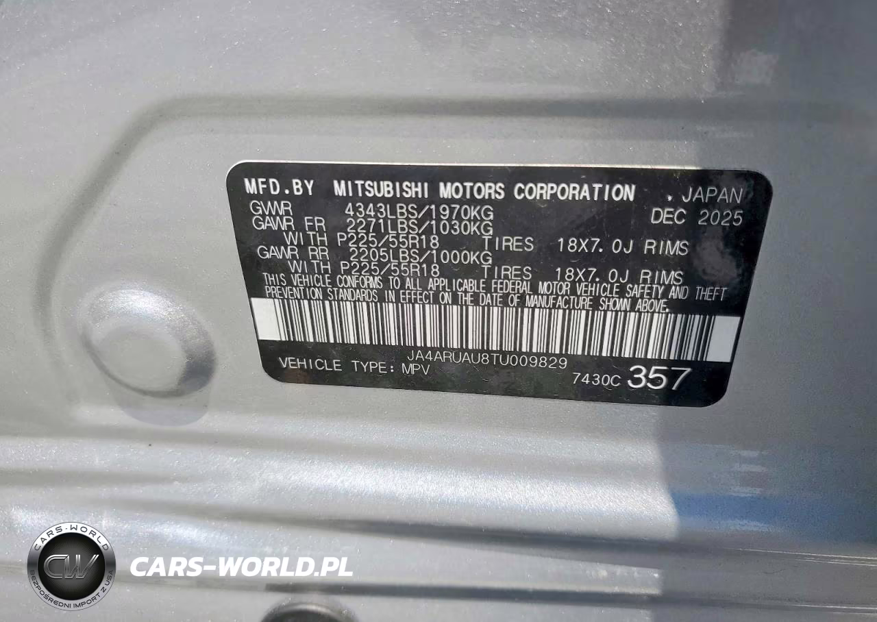 2026 Mitsubishi Outlander Sport S VIN:JA4ARUAU8TU009829 - 14