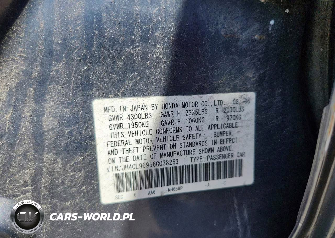 2006 Acura Tsx VIN:JH4CL96956C038263 - 12