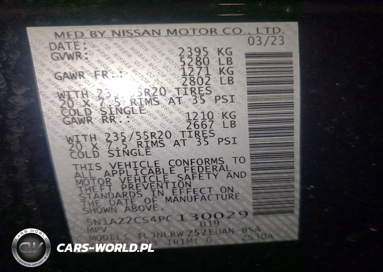 2023 Nissan Murano Sl VIN:5N1AZ2CS4PC130029 - 13