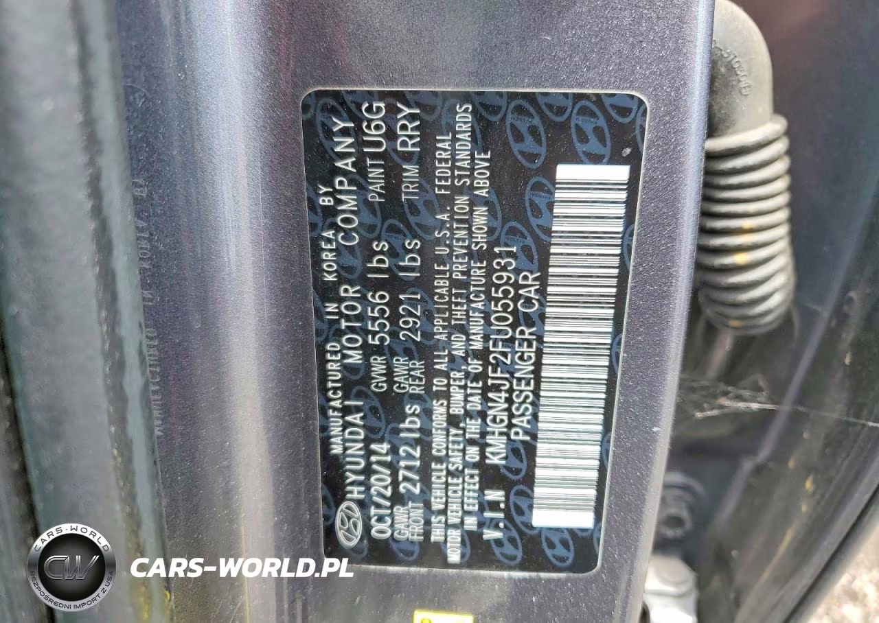 2015 Hyundai Genesis 5.0L VIN:KMHGN4JF2FU055931 - 12