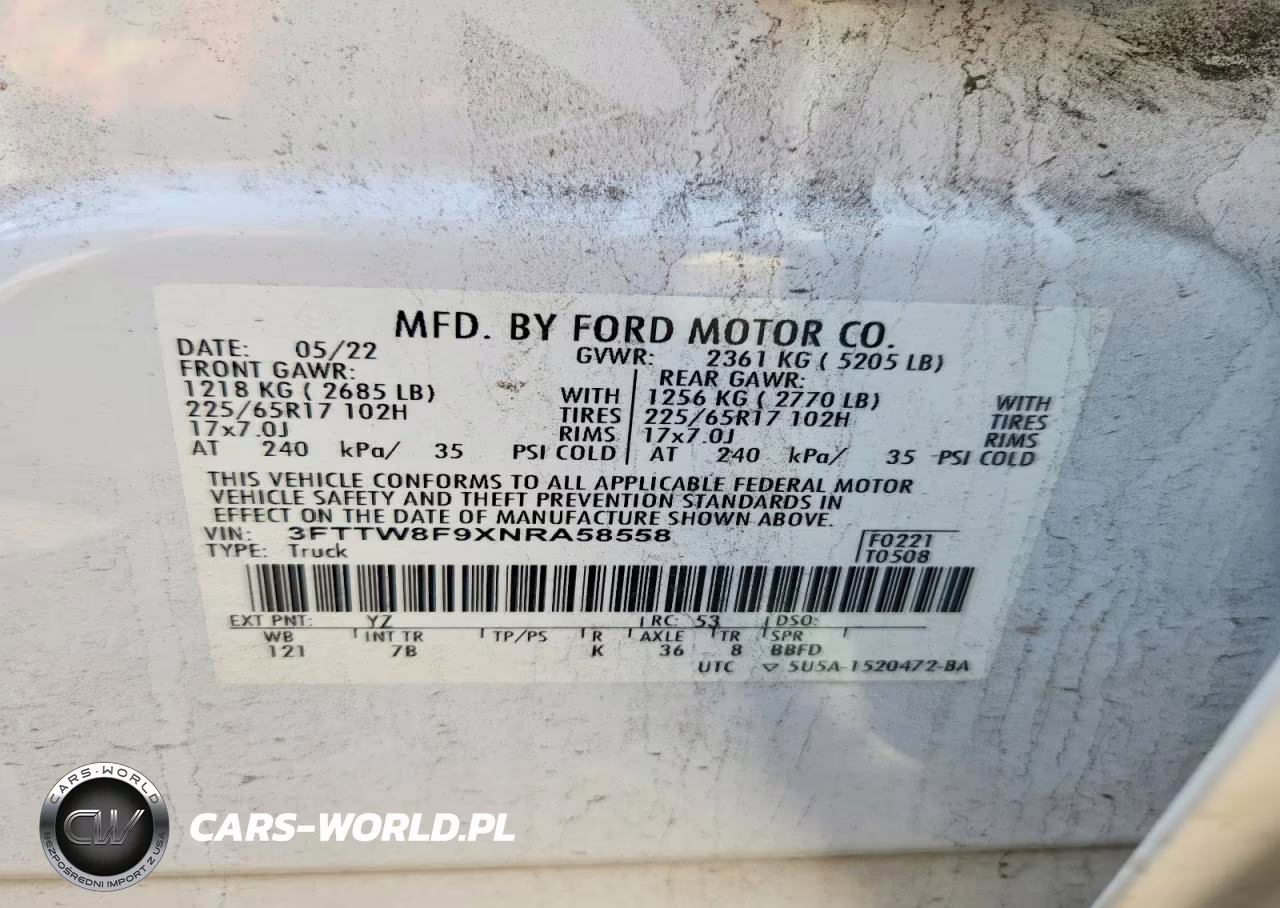 2022 Ford Maverick Xl VIN:3FTTW8F9XNRA58558 - 12