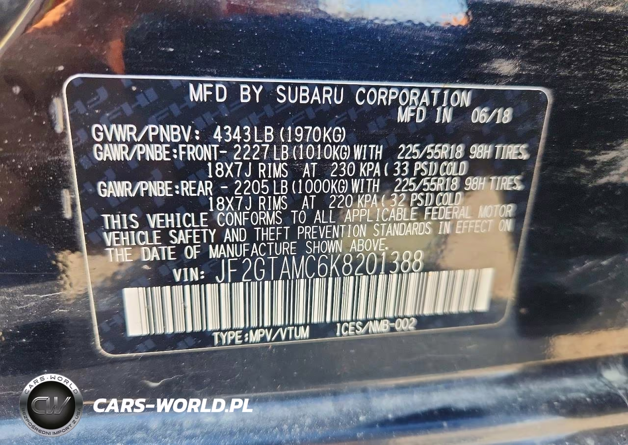 2019 Subaru Crosstrek Limited VIN:JF2GTAMC6K8201388 - 12