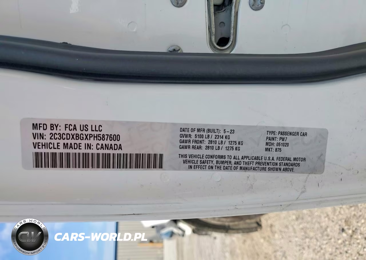 2023 Dodge Charger Sxt VIN:2C3CDXBGXPH587600 - 12