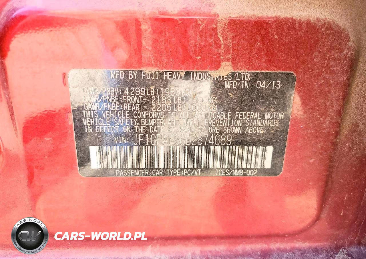 2013 Subaru Impreza Sport Premium VIN:JF1GPAL66D2874689 - 12