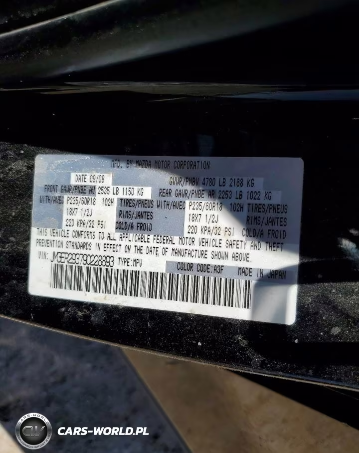 2009 Mazda Cx-7 VIN:JM3ER293790228893 - 12