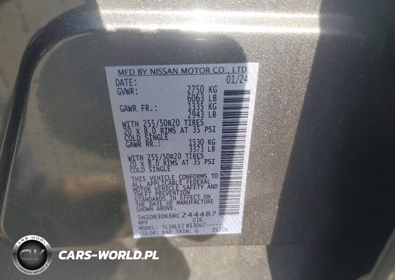 2024 Nissan Pathfinder Platinum VIN:5N1DR3DK6RC244487 - 13
