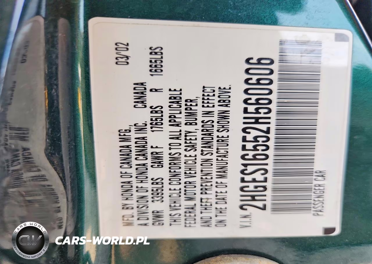 2002 Honda Civic Lx VIN:2HGES16552H560606 - 13