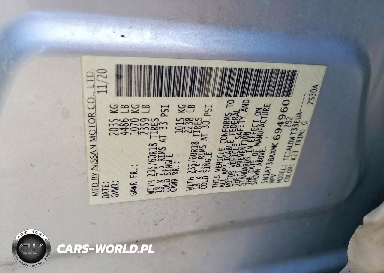 2021 Nissan Rogue Sv VIN:5N1AT3BAXMC694960 - 13