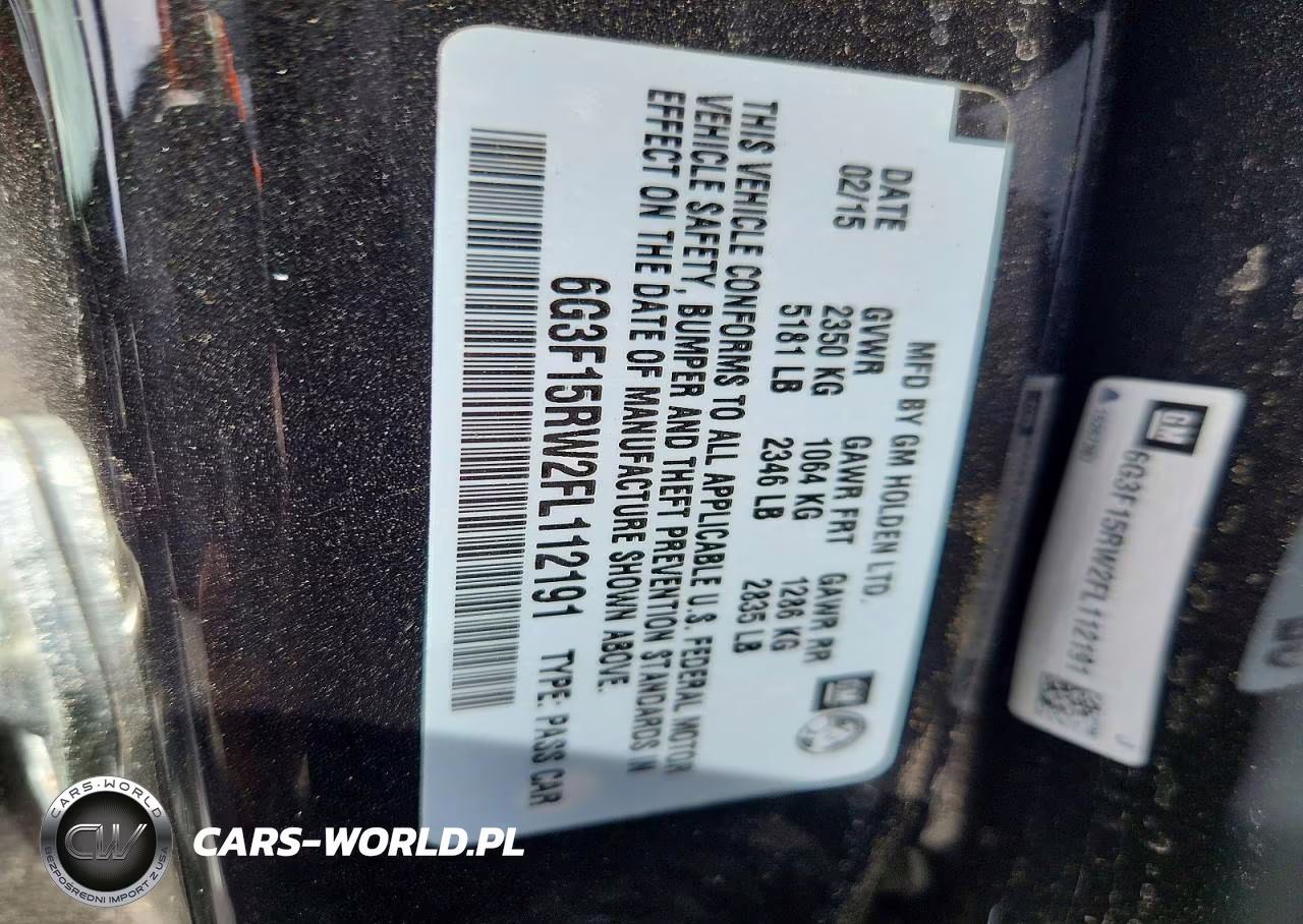 2015 Chevrolet Ss VIN:6G3F15RW2FL112191 - 13