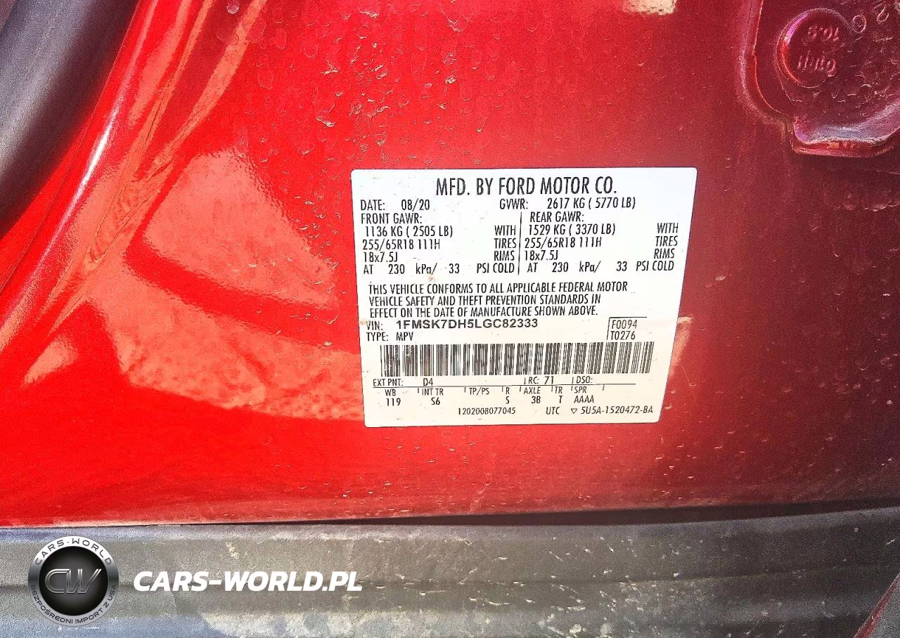2020 Ford Explorer Xlt VIN:1FMSK7DH5LGC82333 - 13