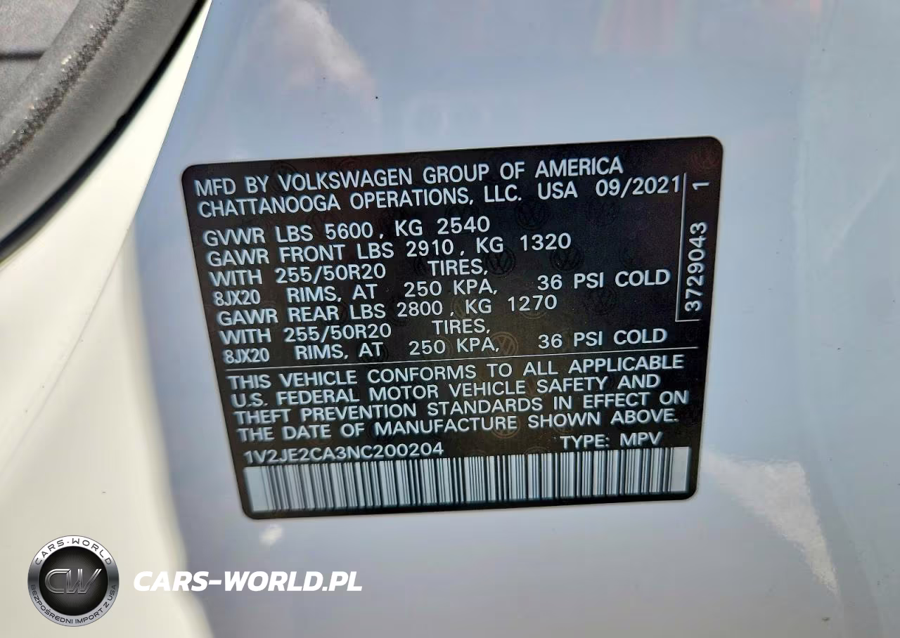 2022 Volkswagen Atlas Cross Sport Se VIN:1V2JE2CA3NC200204 - 13