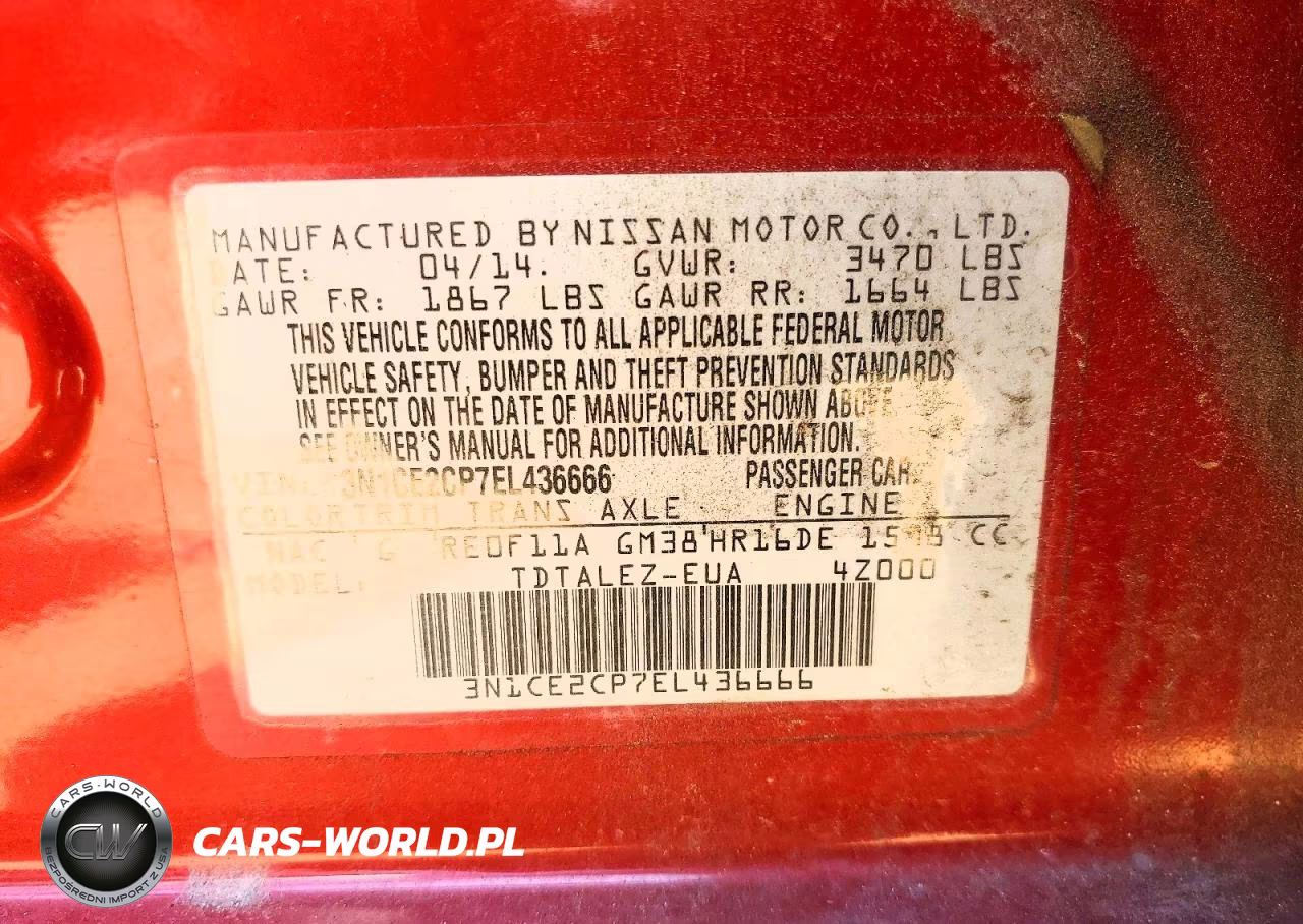 2014 Nissan Versa Note Sv VIN:3N1CE2CP7EL436666 - 12