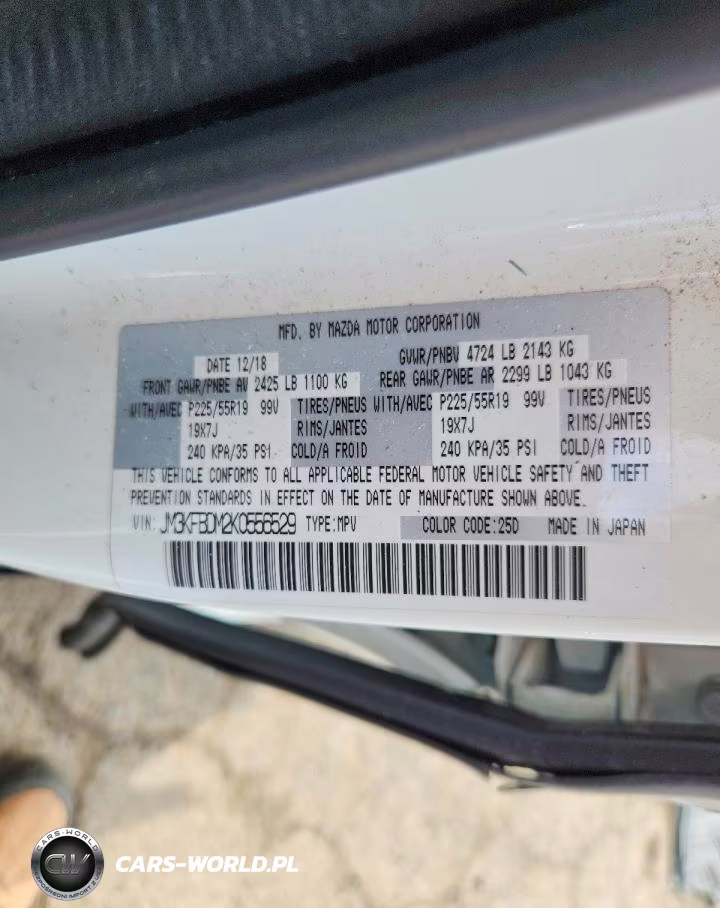 2019 Mazda Cx-5 Grand Touring VIN:JM3KFBDM2K0556529 - 13