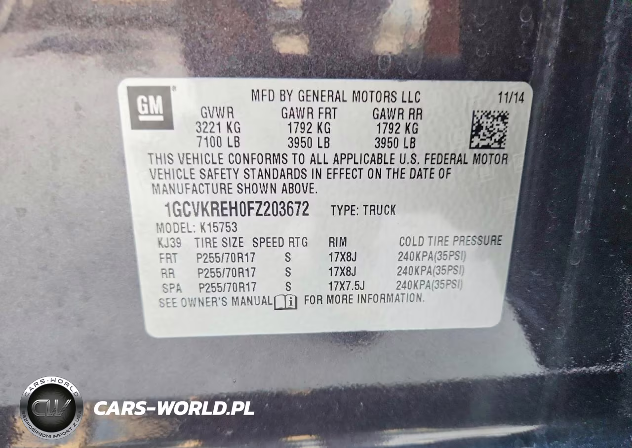 2015 Chevrolet Silverado K1500 Lt VIN:1GCVKREH0FZ203672 - 12