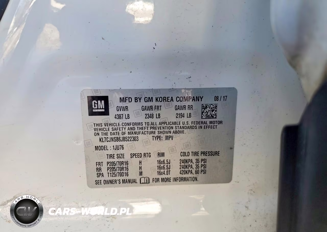 2018 Chevrolet Trax Ls VIN:KL7CJNSB6JB522303 - 13