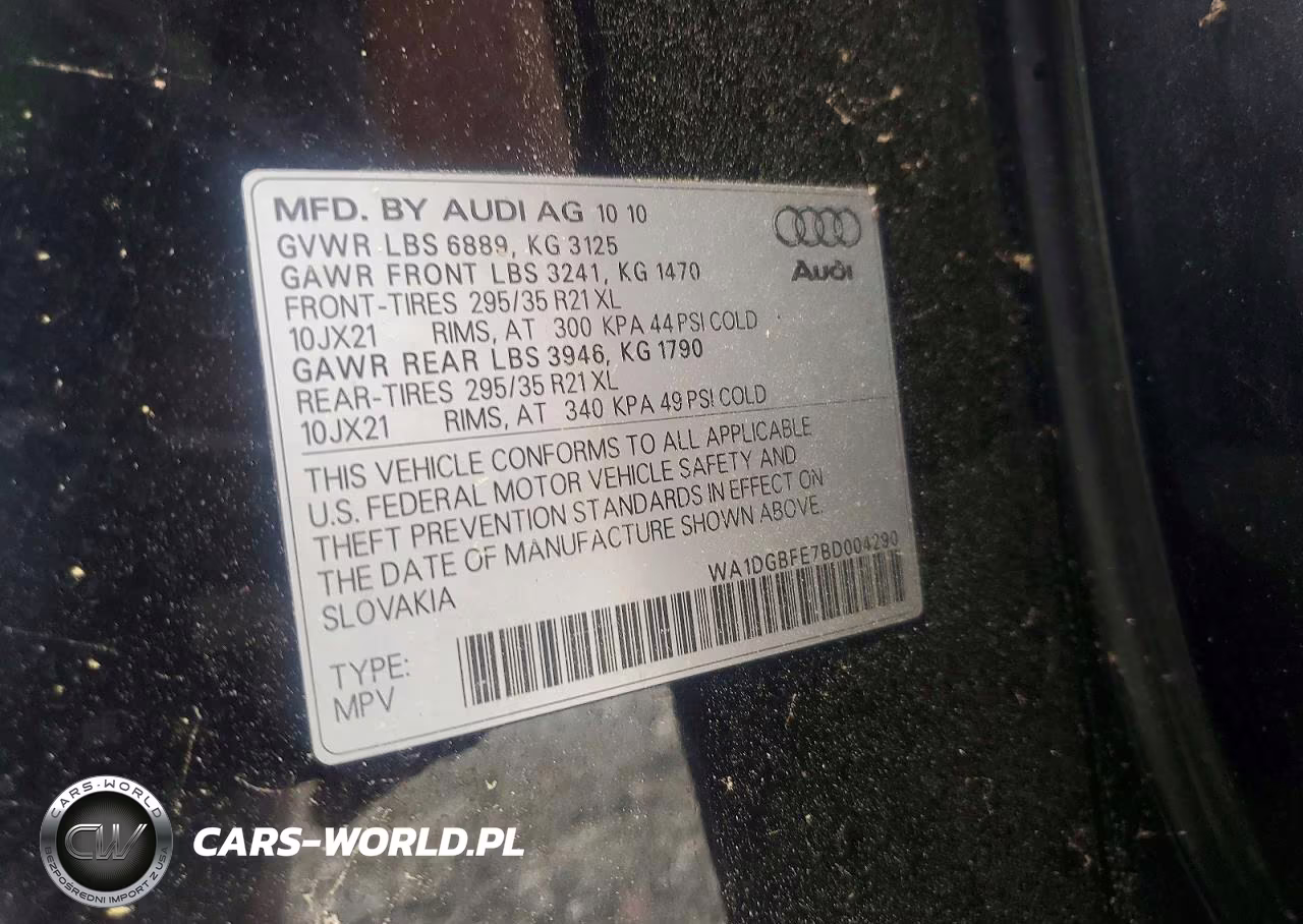 2011 Audi Q7 Prestige VIN:WA1DGBFE7BD004290 - 13