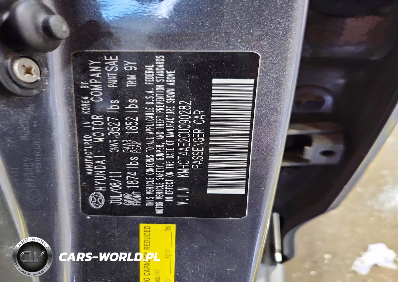 2012 Hyundai Accent Gls VIN:KMHCT4AE2CU090282 - 12