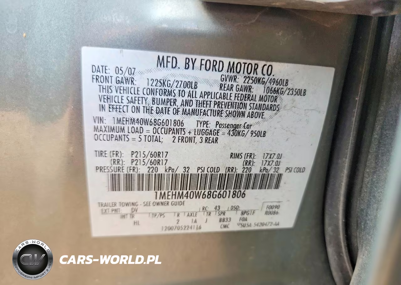 2008 Mercury Sable Luxury VIN:1MEHM40W68G601806 - 12
